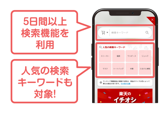 5日間以上検索機能を利用 人気の検索キーワードも対象！